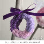 Hair elastic wreath ornament