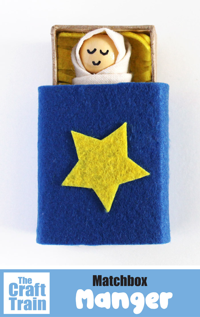 Matchbox in a manger craft for kids