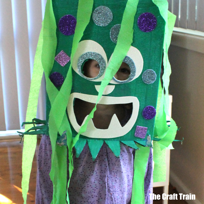 Cardboard box monster costume