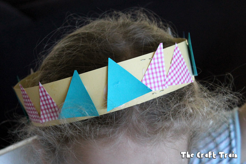 Paper scrap crowns are an easy paper craft idea for preschoolers, perfect for making use of paper offcuts