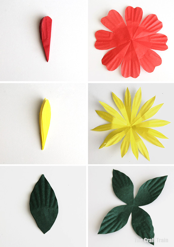 How to make paper flowers from cupcake liners