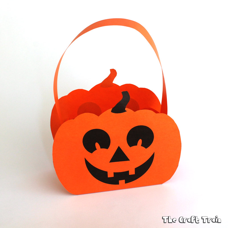 Halloween Paper Pumpkin Basket Printable | The Craft Train