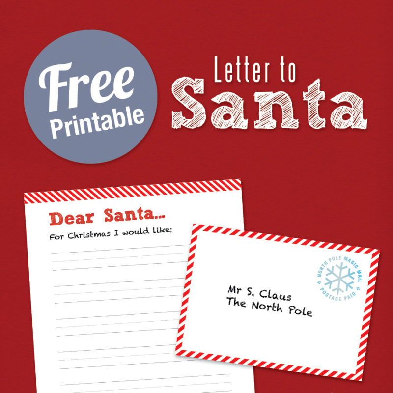 Letter to Santa Free Printable