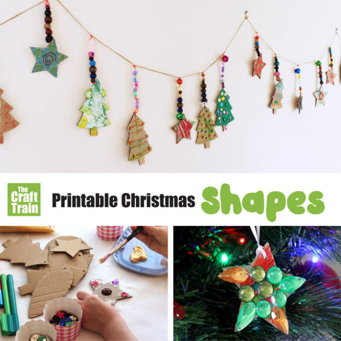 Simple Xmas Shape printable Christmas shapes - The Craft Train