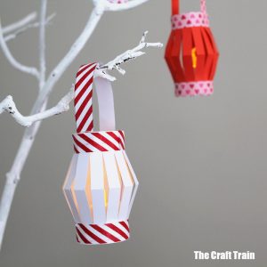 Mini Paper Lanterns with printable template - The Craft Train