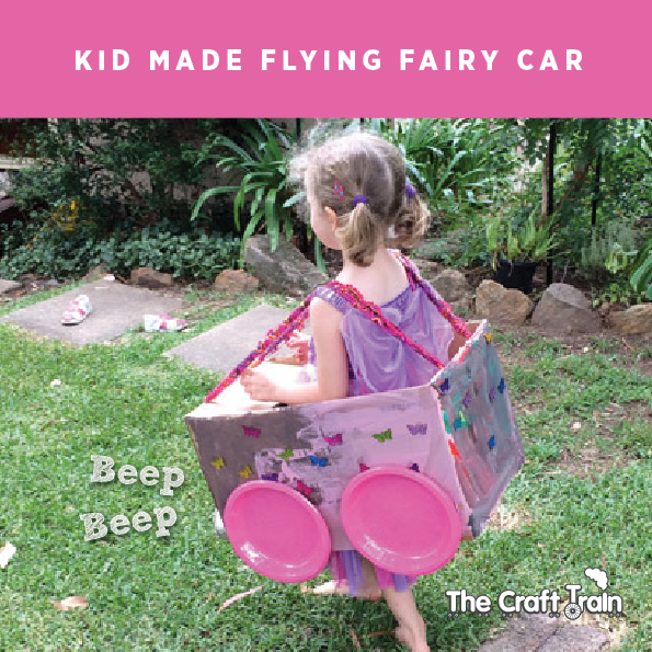 Kid-made flying fairy car