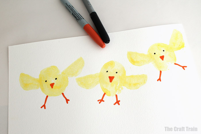 easter chick stamp craft for kids