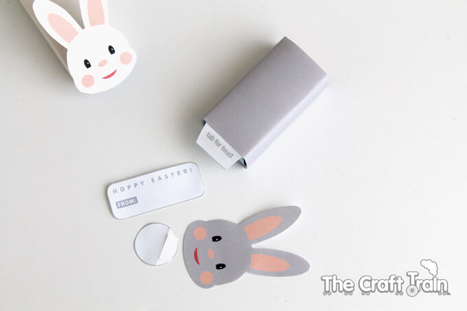 Easter Bunny Gift Box printable template