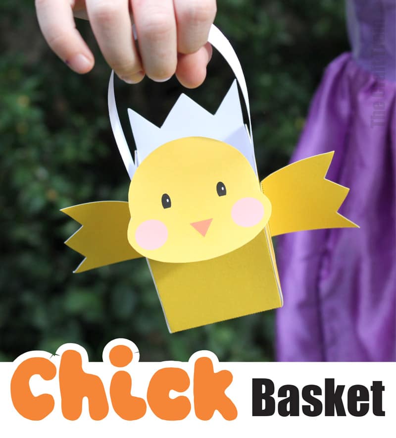 Free printable Easter Chick basket 
