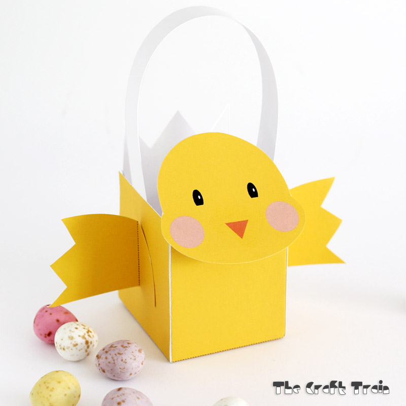 Printable Easter Chick Basket | The Craft Train