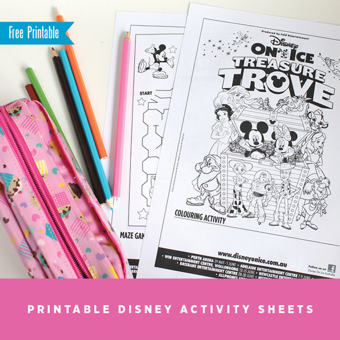 Free Printable Activity Sheets for Disney on Ice