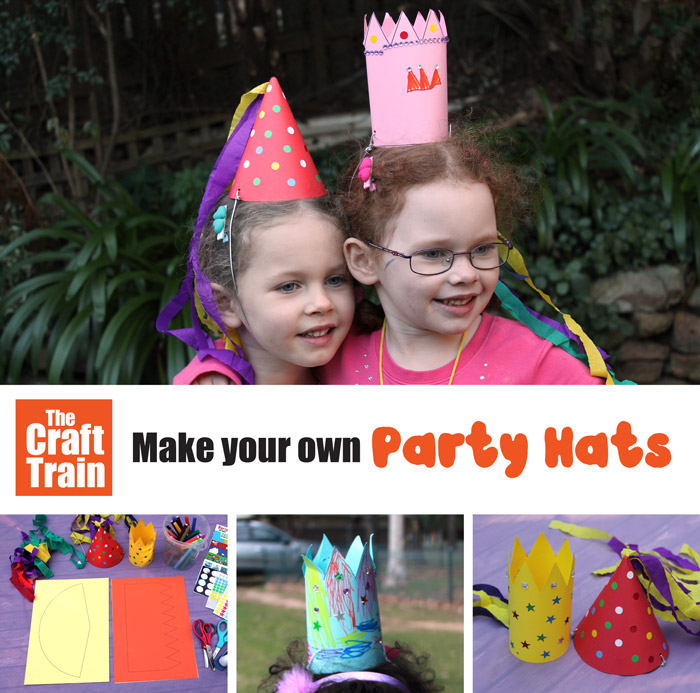 kids birthday DIY party hat craft