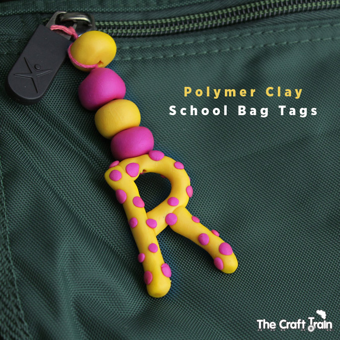 Polymer clay bag tags