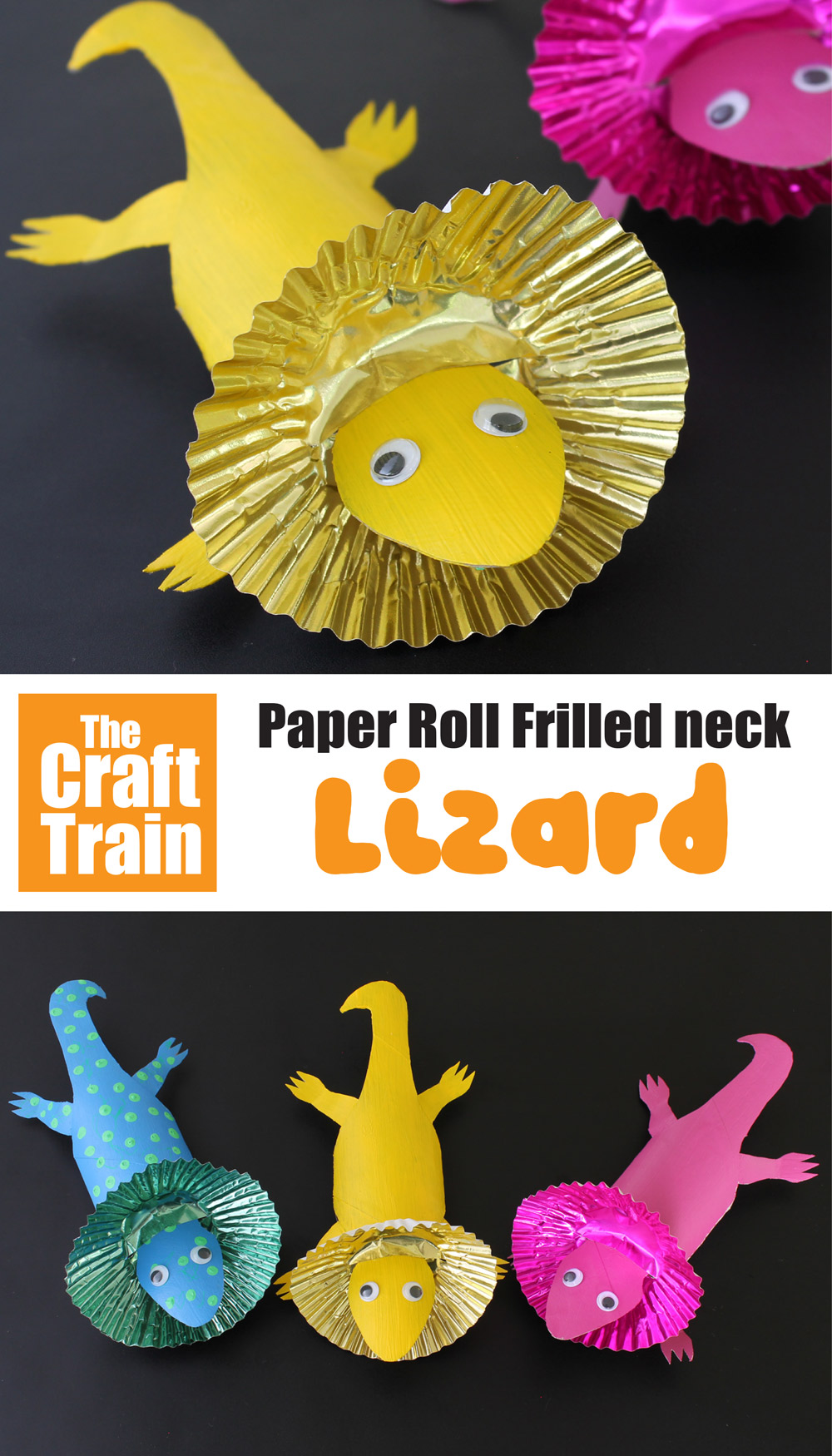 frilled neck lizard craft for kids