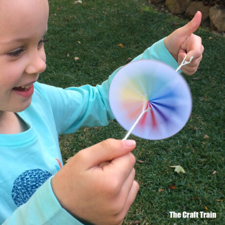 whirlygig cardboard spinner craft for kids – free printable patterns