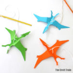 paper pterodactyl puppet craft for kids