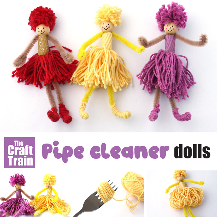 pom pom and pipe cleaner people craft