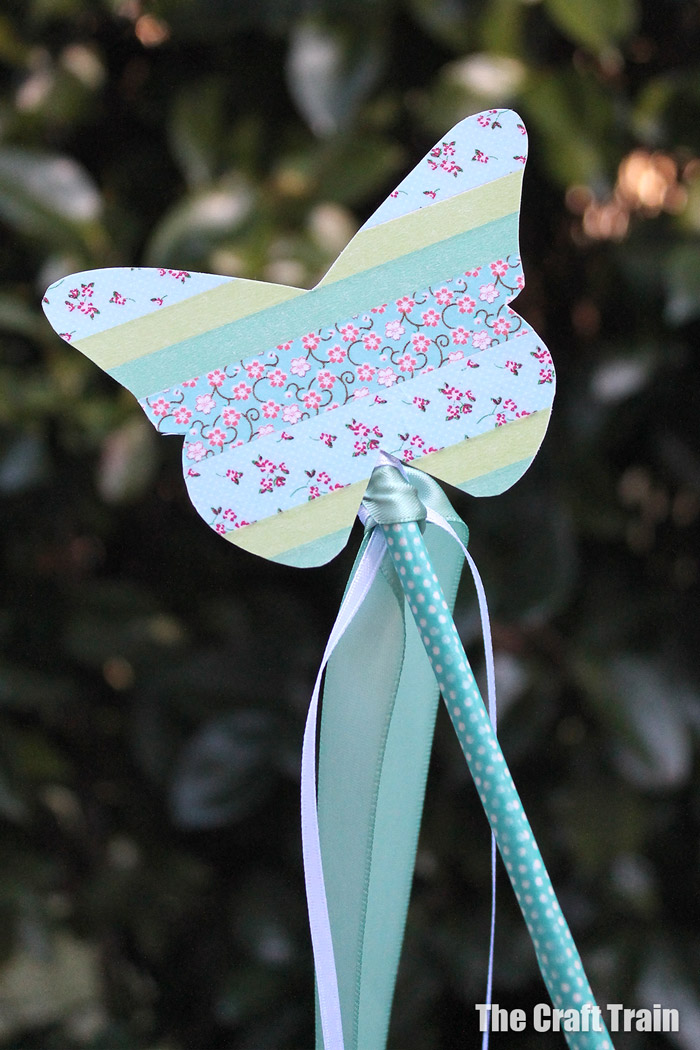 Butterfly wand idea for imaginary play