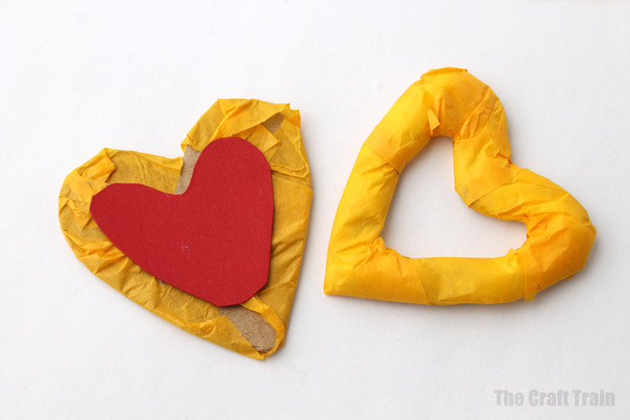 making a paper heart shaped tart
