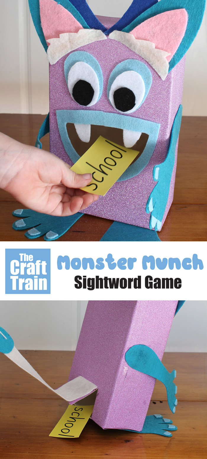 CUte monster munch craft and educational game for kids