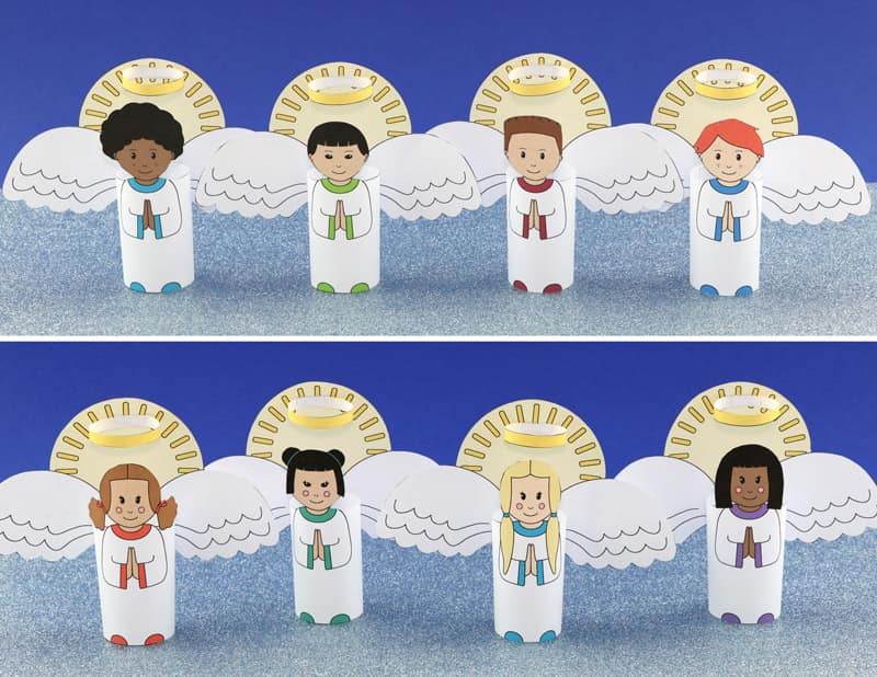 printable angel craft with template
