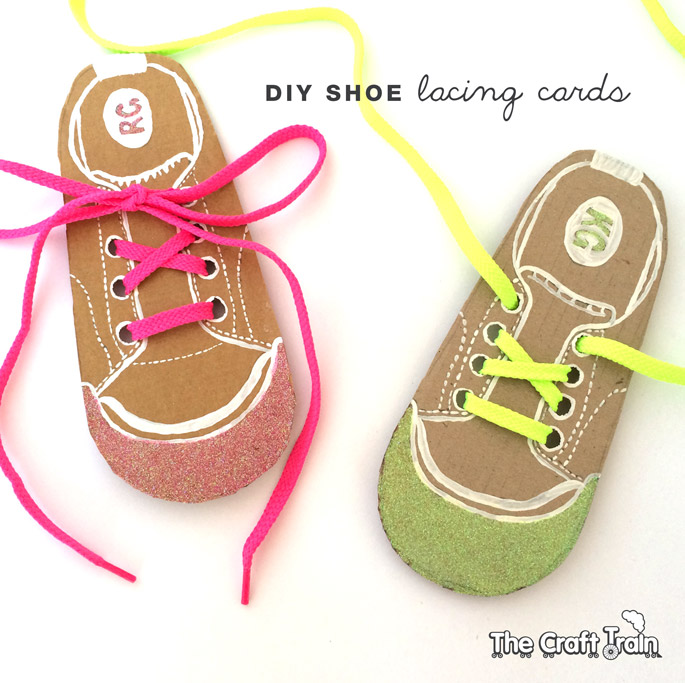 Help kids learn to tie their shoes with these easy DIY shoe lacing cards