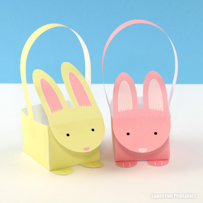Printable Easter Bunny Baskets The Craft Train