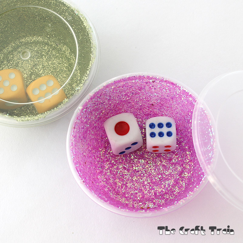 Sparkly dice shakers