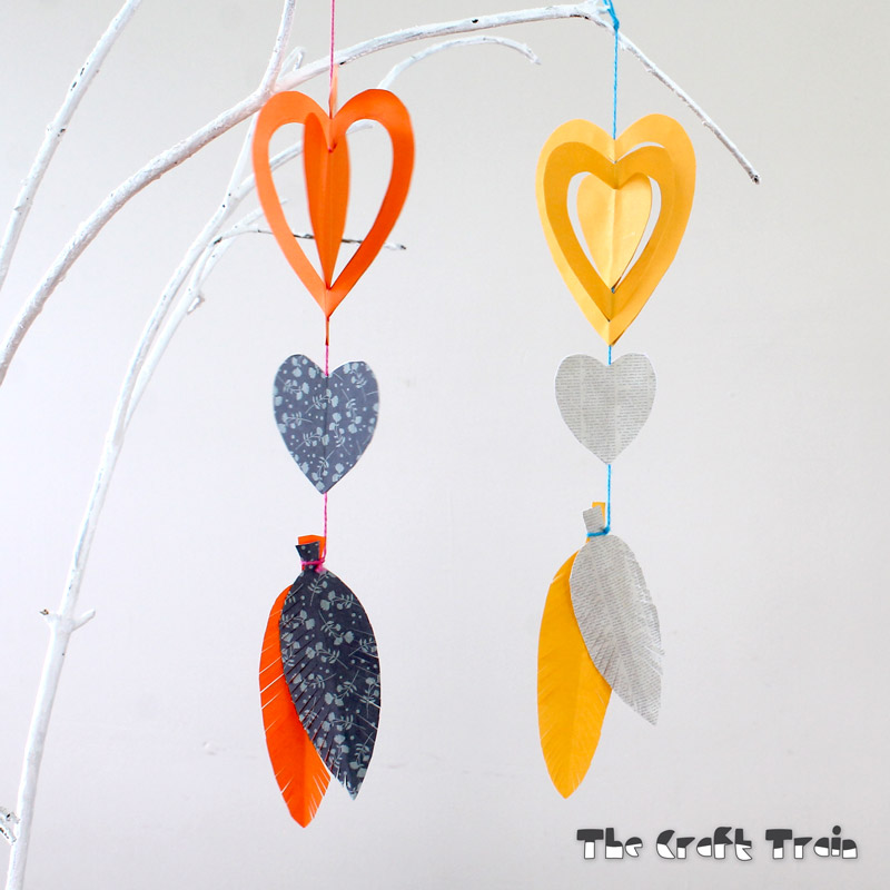 Paper Heart Ornaments
