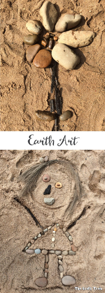 Creating earth art, a simple open ended nature craft for kids