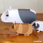 paper guinea pigs with printable template