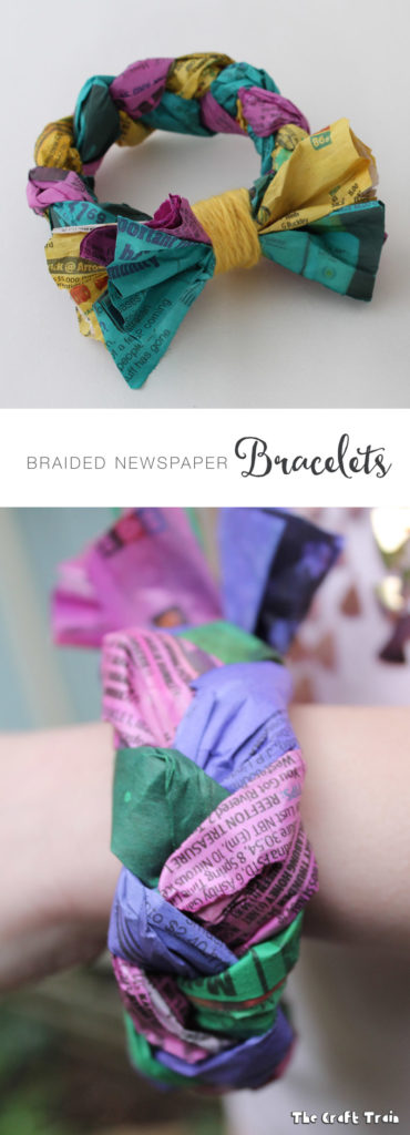 Braided Newspaper Bracelets