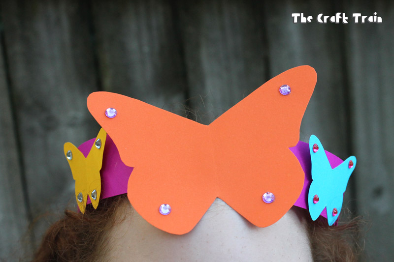 kid-made butterfly tiara