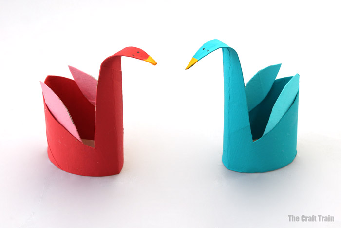 paper roll swans for kids
