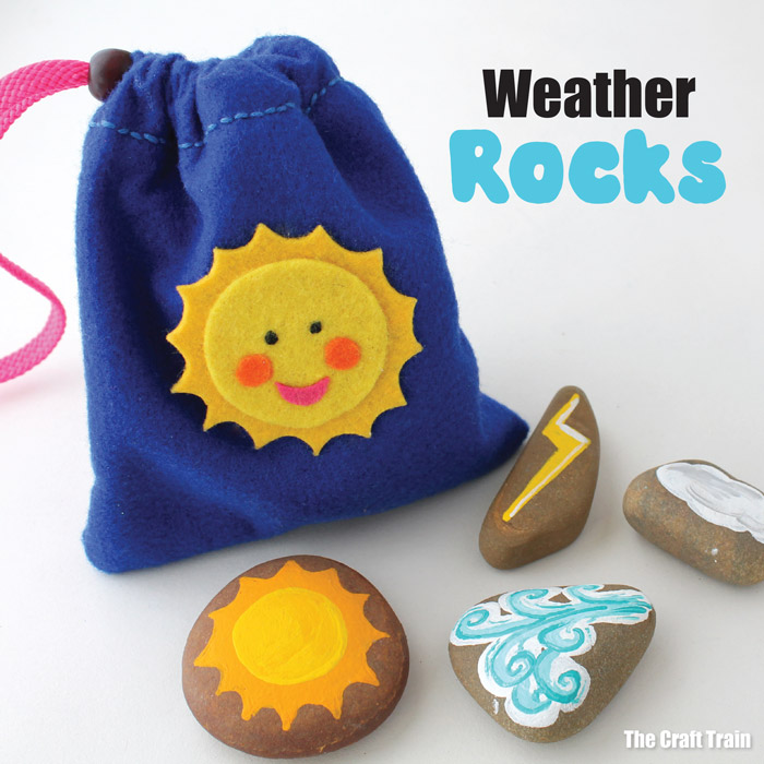 Weather rocks – this is a craft you can make to help kids learn about weather #weather #rockart #stoneart #sewing #diytoy #handmadegiftidea #weathercraft