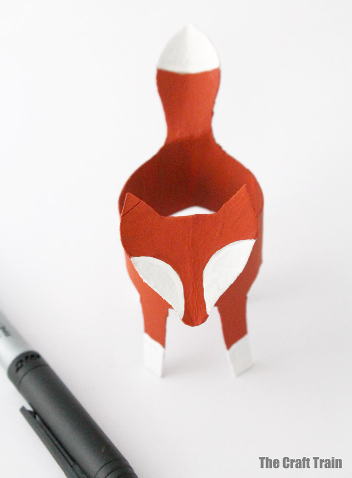 paper roll fox painted 