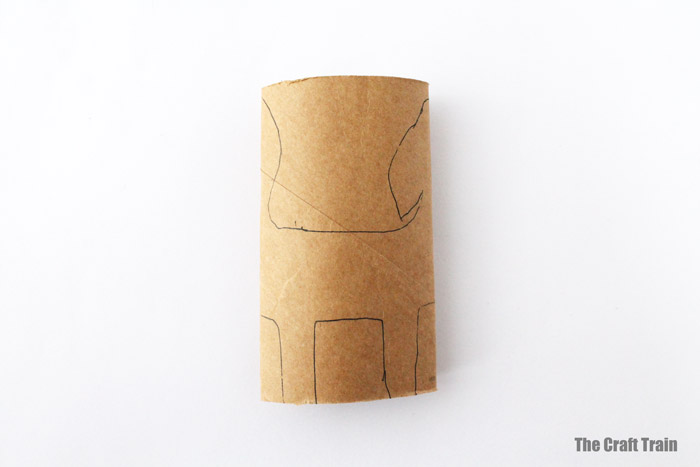 fox pattern sketched on paper roll