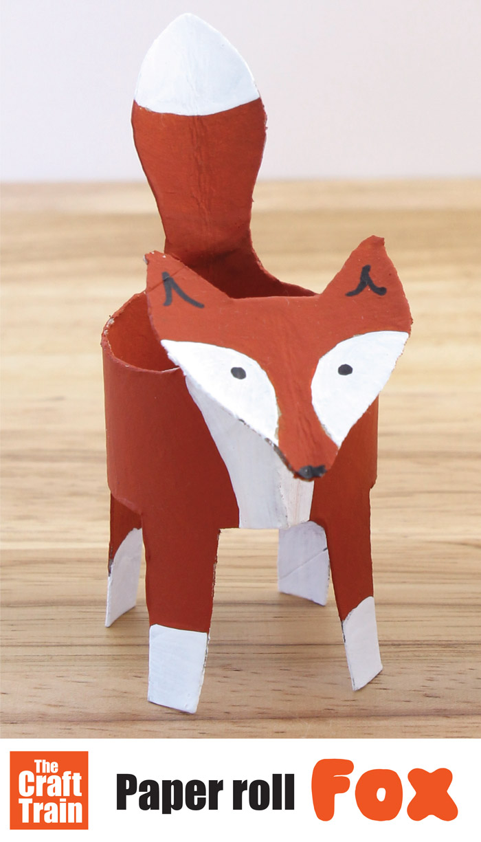 paper roll fox craft for kids