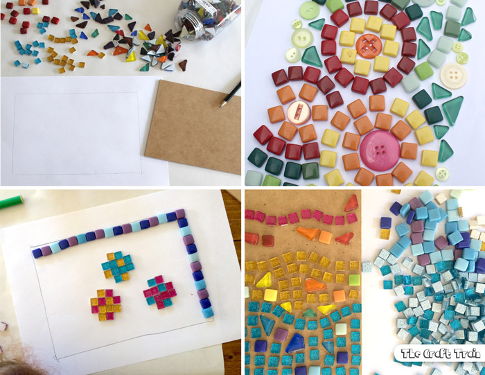 Kids Space Mosaic Art Set Make Your Own Picture Activity