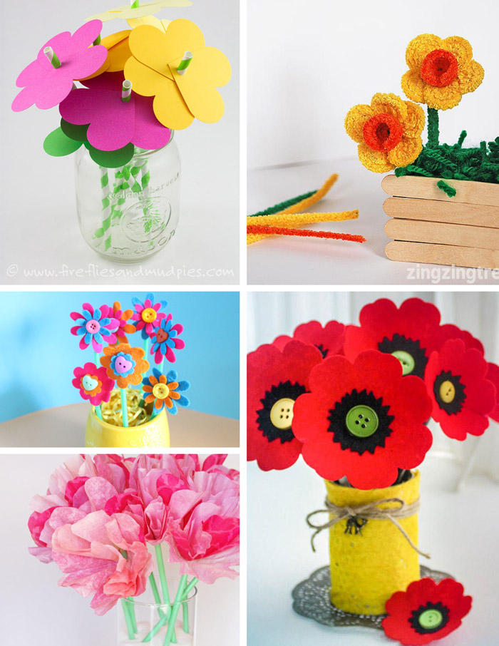 flower craft ideas – decorations kids can make