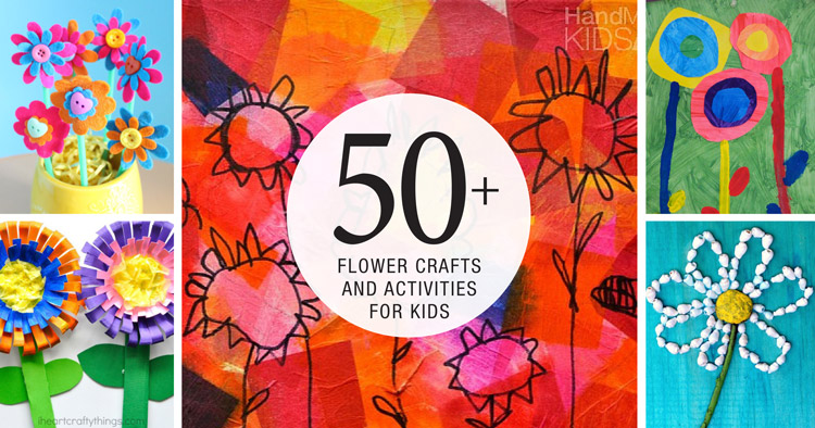 50 colourful flower crafts for kids