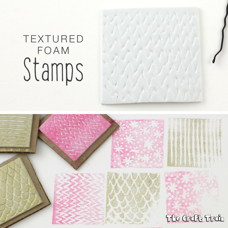 Create easy DIY textured foam stamps. This is a fun and easy art activity for kids.