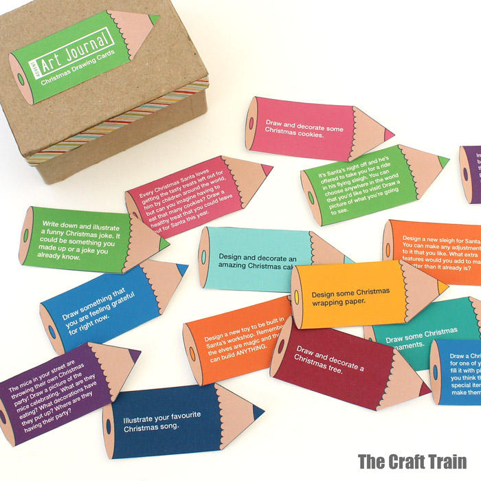 Printable Advent Drawing Prompt Cards - The Craft Train