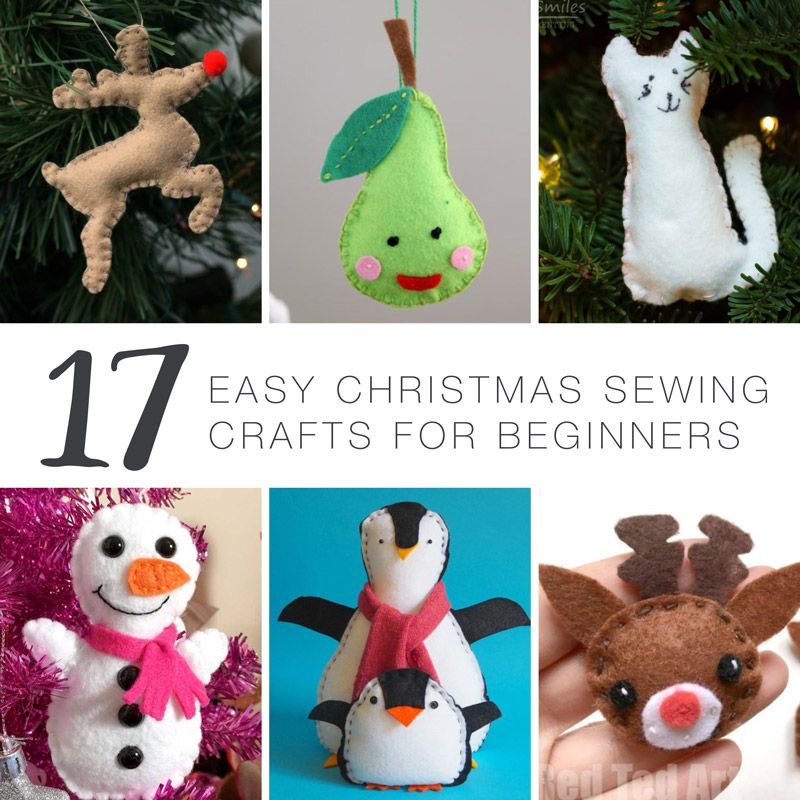 17 Easy Christmas sewing crafts for beginners