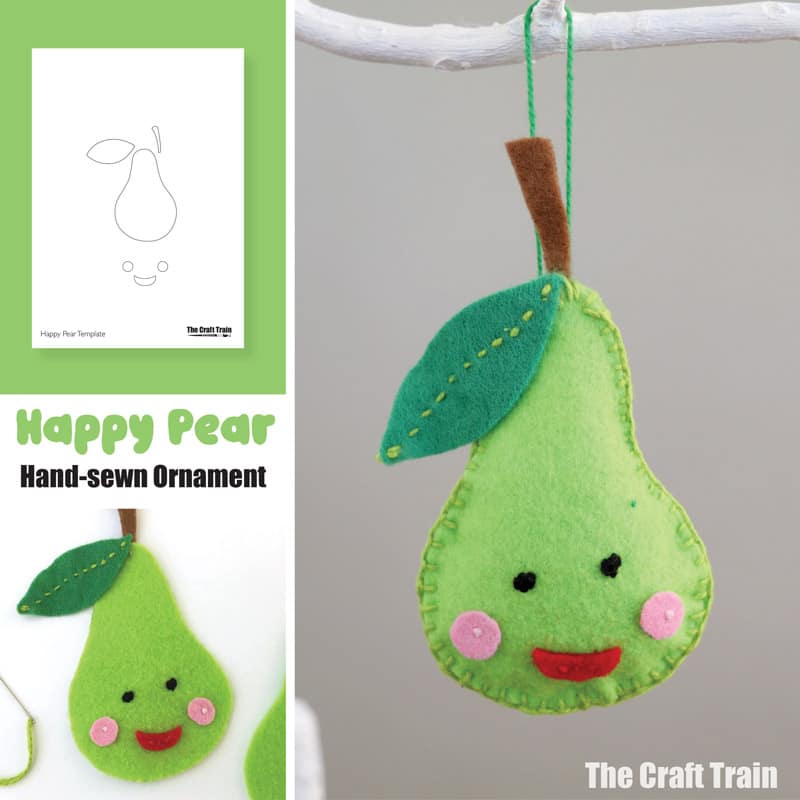 easy pear felt sewing craft