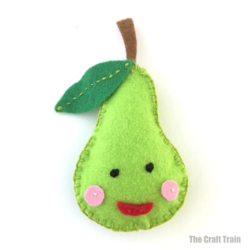 finished pear sewing craft