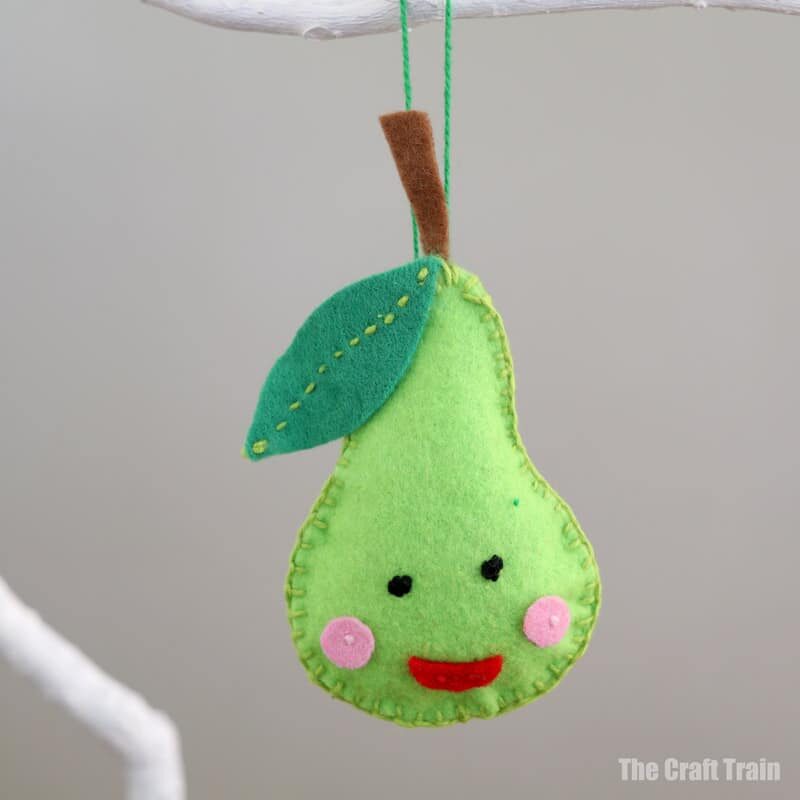happy pear hand-sewn felt ornaments