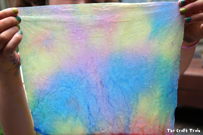 dyed paper towel