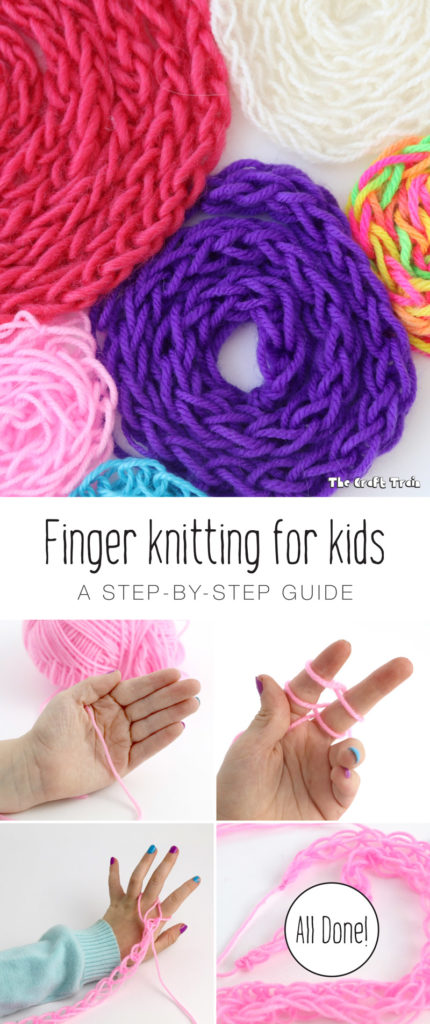 Finger knitting for kids – a step by step guide with easy-to-follow instructions and pictures