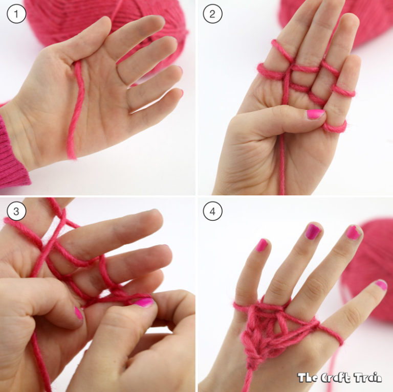 Finger knitting for kids - The Craft Train